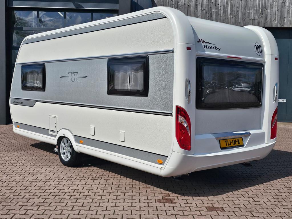Hobby 495 UL De Luxe IC-Silverline | Enkele bedden | Mover |, Caravans en Kamperen, Koelkast, Rondzit, Hobby, Bedrijf