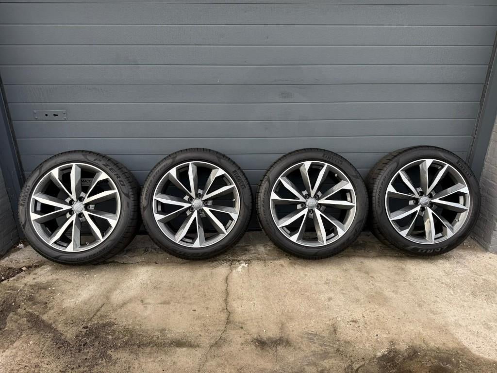 Originele 21 inch Audi zomerset passend voor Q7 Q8 5x112, Ophalen, Gebruikt, 285 mm, Banden en Velgen