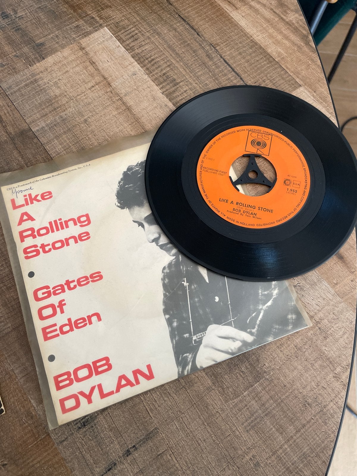 Bob Dylan - Like A Rolling Stone / Gates Of Eden Single, Ophalen of Verzenden, Gebruikt