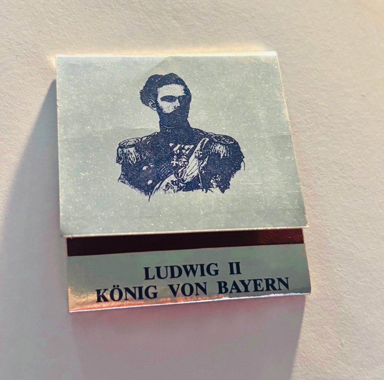 Vintage luciferdoosje Koning Ludwig II van Beieren, Ophalen of Verzenden, Gebruikt, Luciferdoosjes of -merken