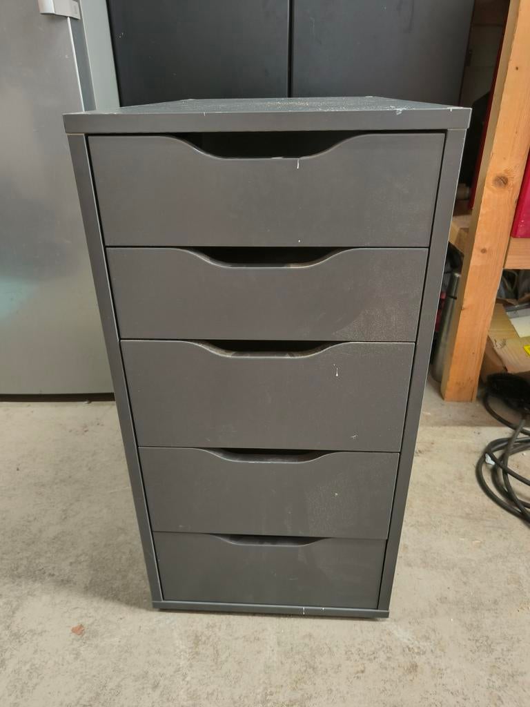 Ladekast grijs, Huis en Inrichting, Kasten | Ladekasten, Gebruikt, 3 of 4 laden, Minder dan 100 cm, 25 tot 50 cm