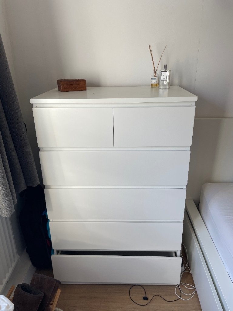 Ladekast MALM, Huis en Inrichting, Kasten | Ladekasten, Ophalen, Gebruikt, 5 laden of meer, 100 tot 150 cm