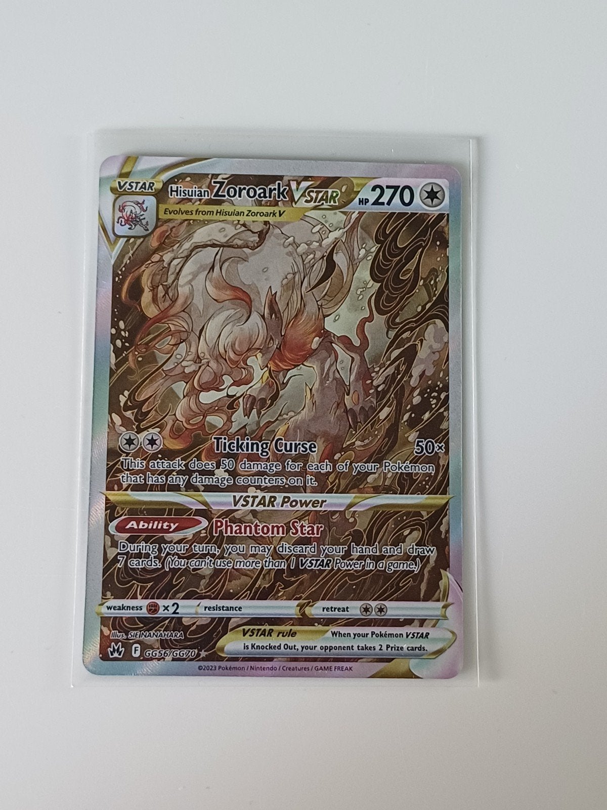 Hisuian Zoroark VSTAR #GG56 (Crown Zenith) - NM, Verzenden, Zo goed als nieuw, Losse kaart, Foil