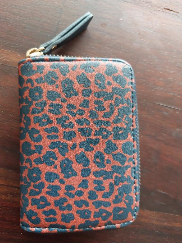 Portemonnee met luipaardprint, Ophalen of Verzenden, Zo goed als nieuw, Bruin, Overige merken