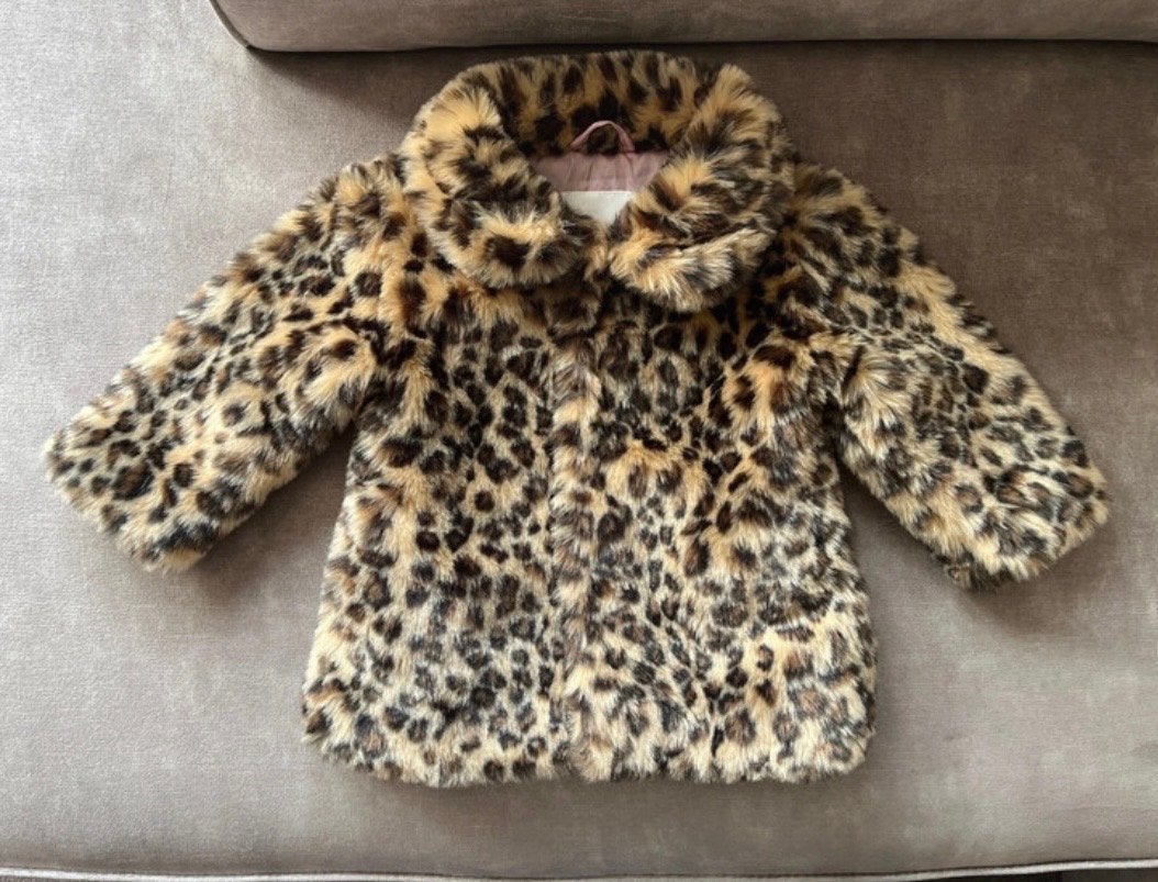 Leuke luipaard bontjas voor meisjes maat 80, Ophalen of Verzenden, Zo goed als nieuw, Meisje