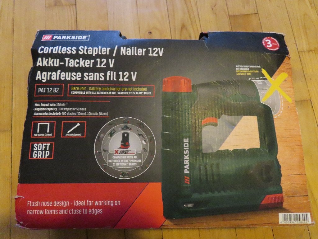 Parkside Accu-tacker 12 V zonder accu en lader, Ophalen, Nieuw