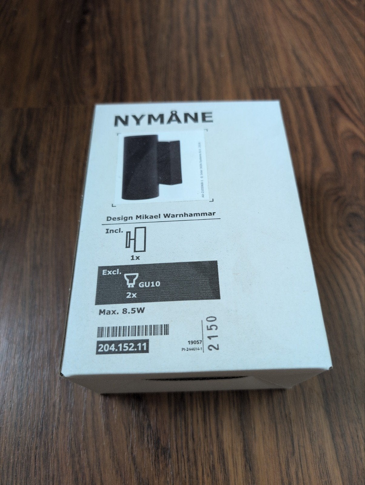 IKEA NYMÅNE Plafondspot/Wandspot Zwart (2 stuks), Ophalen of Verzenden, Nieuw, Modern