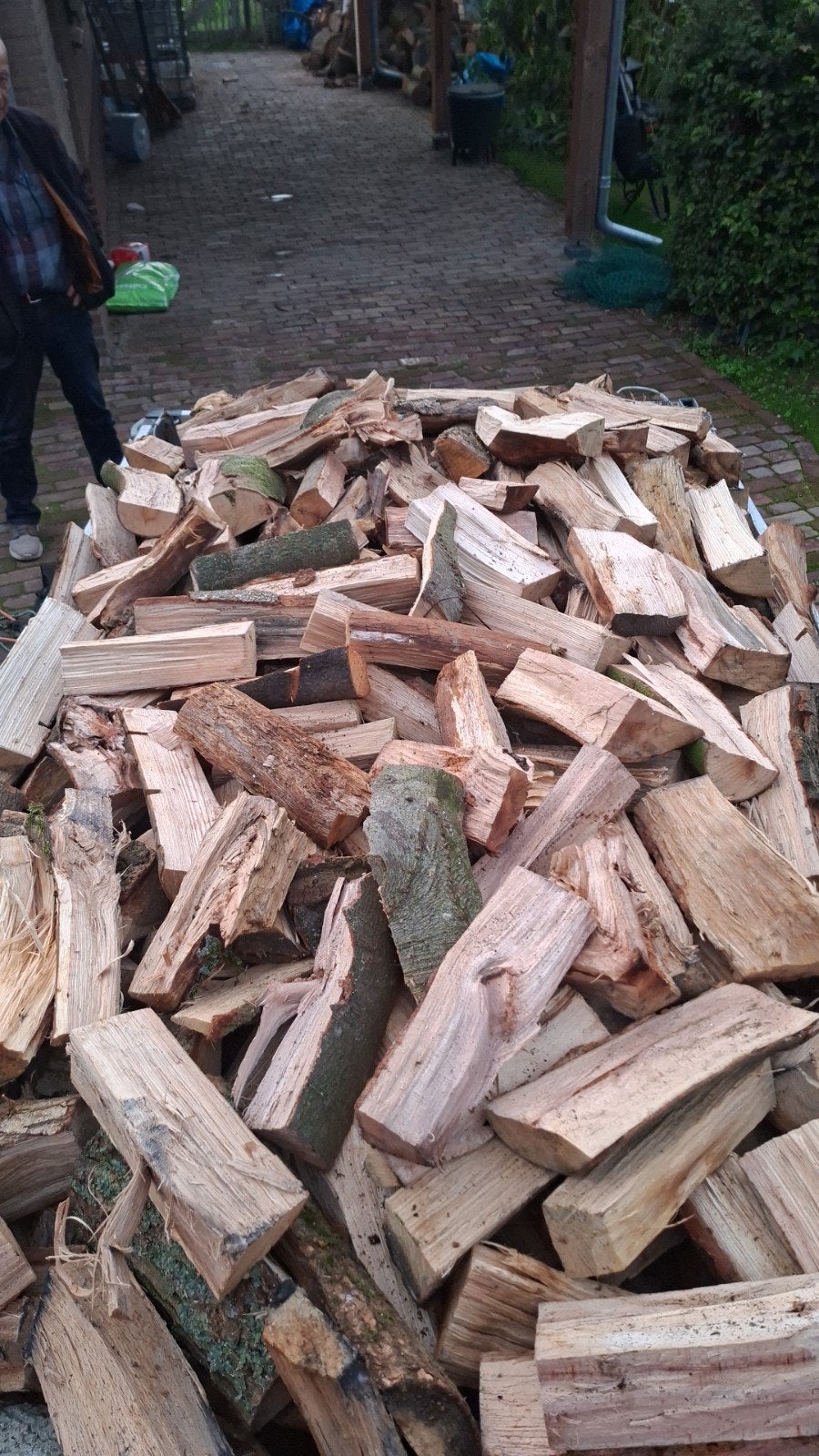 Mooie partij droog haardhout: eiken en beuken mix, Minder dan 3 m³, Ophalen of Verzenden, Eikenhout, Blokken