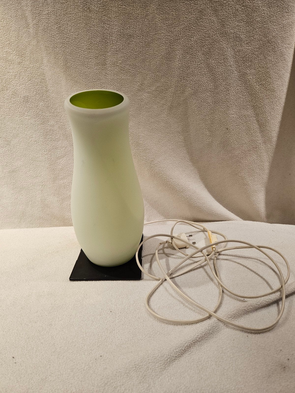 IKEA  tafellamp wit/groen, Gebruikt, Groen, 30 cm, Ophalen of Verzenden
