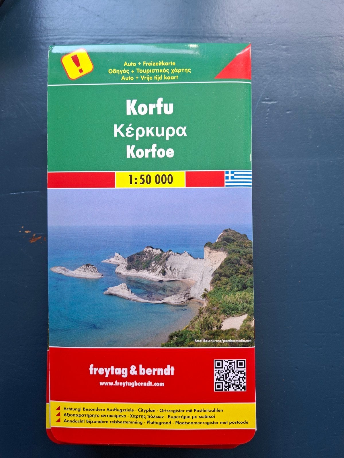 Corfu Griekenland, Ophalen of Verzenden, Europa Overig, Landkaart