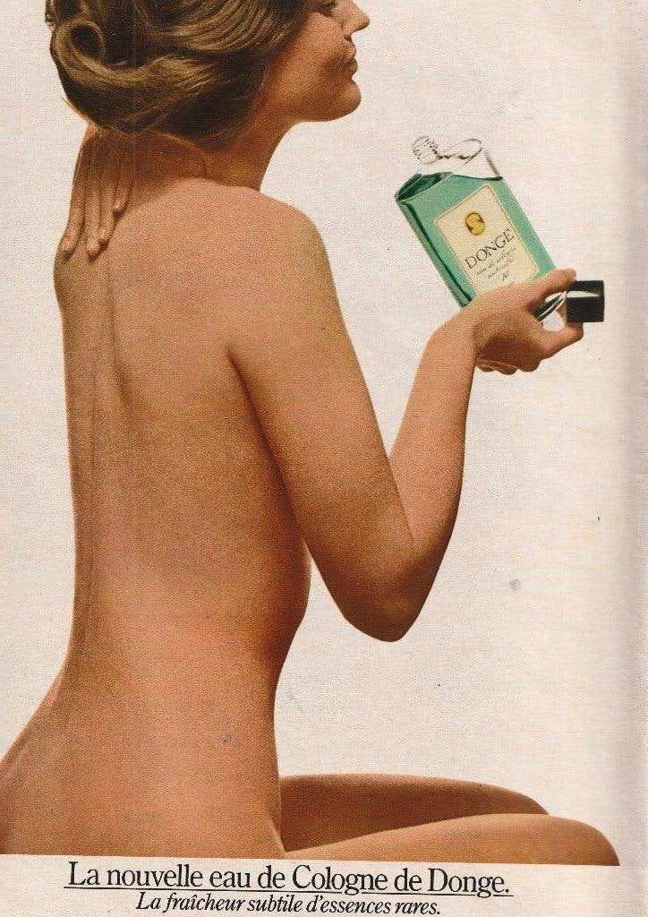 retro reclame 1978 Donge parfum bij naakte vrouw, Verzenden, Overige typen