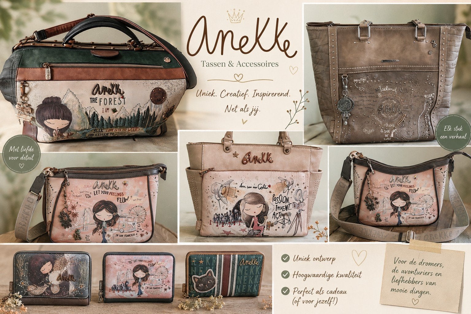 Anekke tassen per stuk te koop!, Ophalen of Verzenden, Handtas