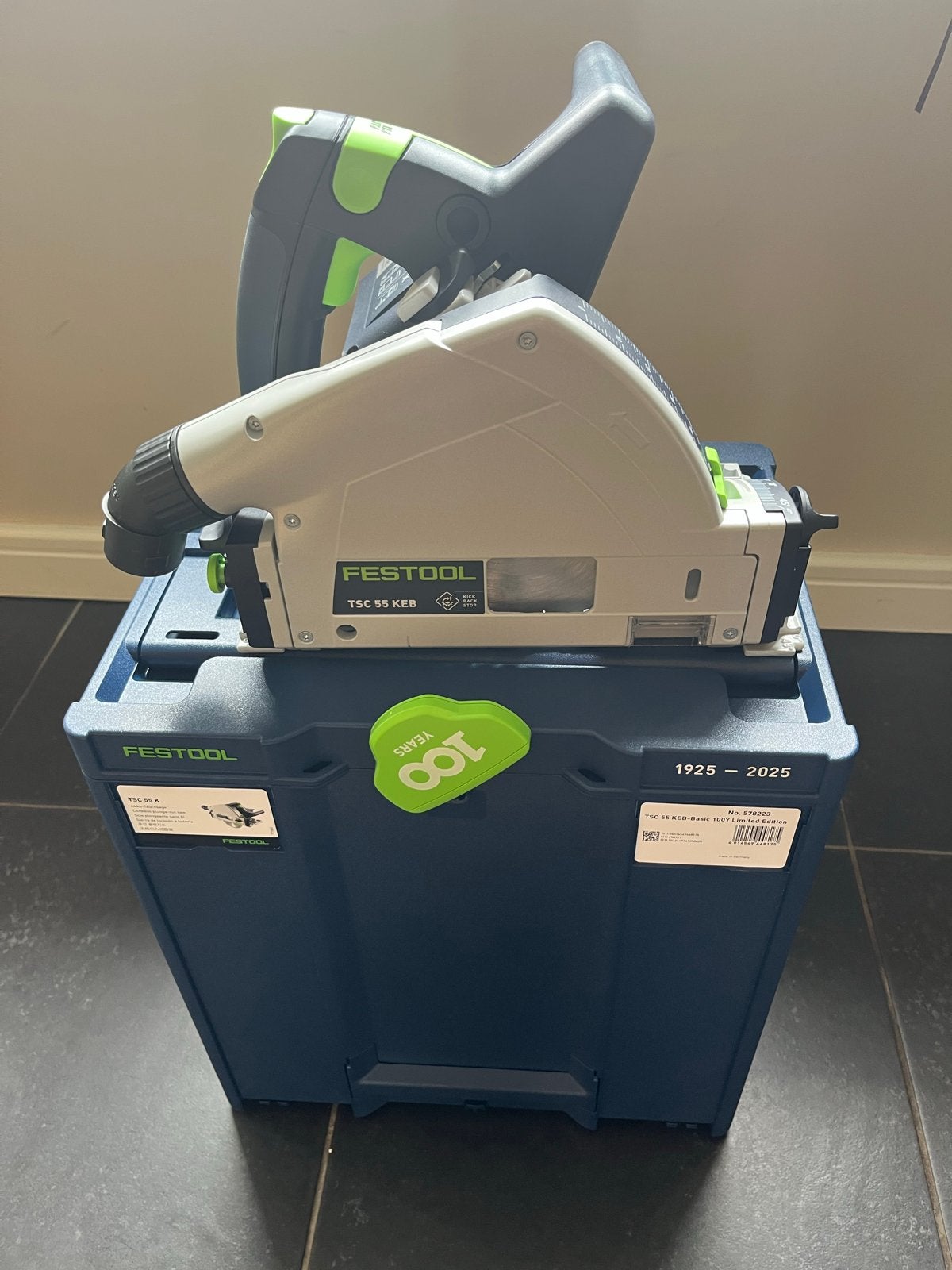 Nieuwe Festool TSC 55 KEB Accu Invalzaag, Doe-het-zelf en Verbouw, Ophalen, Invalzaag, Nieuw, 30 tot 70 mm