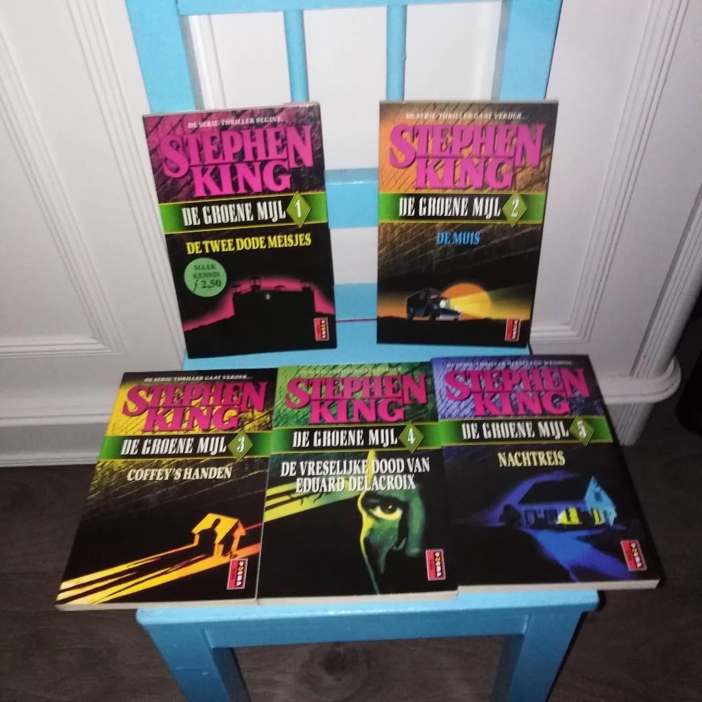 Stephen King De Groene Mijl in 6 deeltjes - complete serie, Boeken, Thrillers, Gelezen, Ophalen