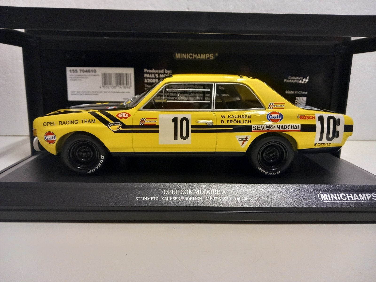 Opel Commodore A Spa 1970 Limited 400st Minichamps 1:18 KRD, Ophalen of Verzenden, Zo goed als nieuw, Auto, MiniChamps