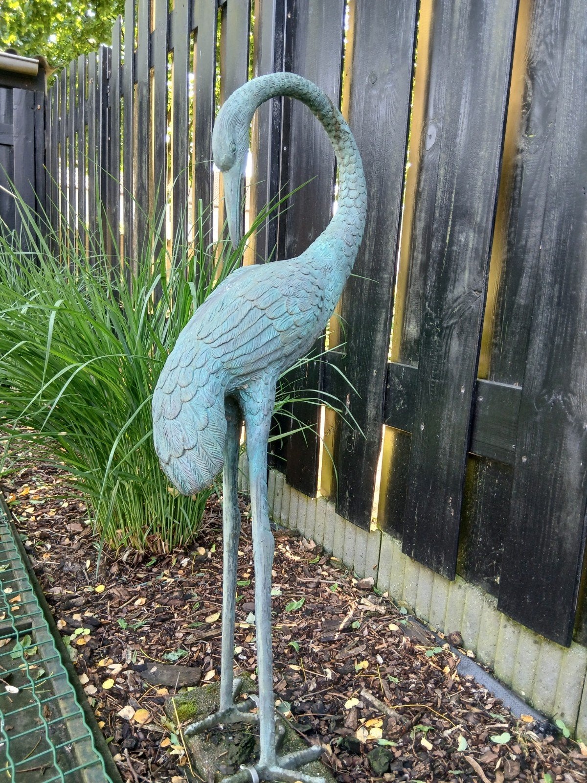 Bronzenlook Kraanvogel  94cm hoog, Ophalen, Metaal