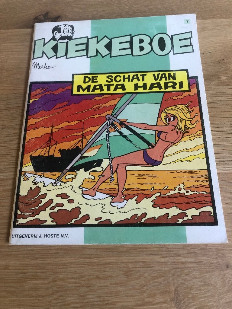 Kiekeboe deel 7 De Schat van Mata Hari 1e druk 1979, Gelezen, Eén stripboek, Merho, Ophalen of Verzenden