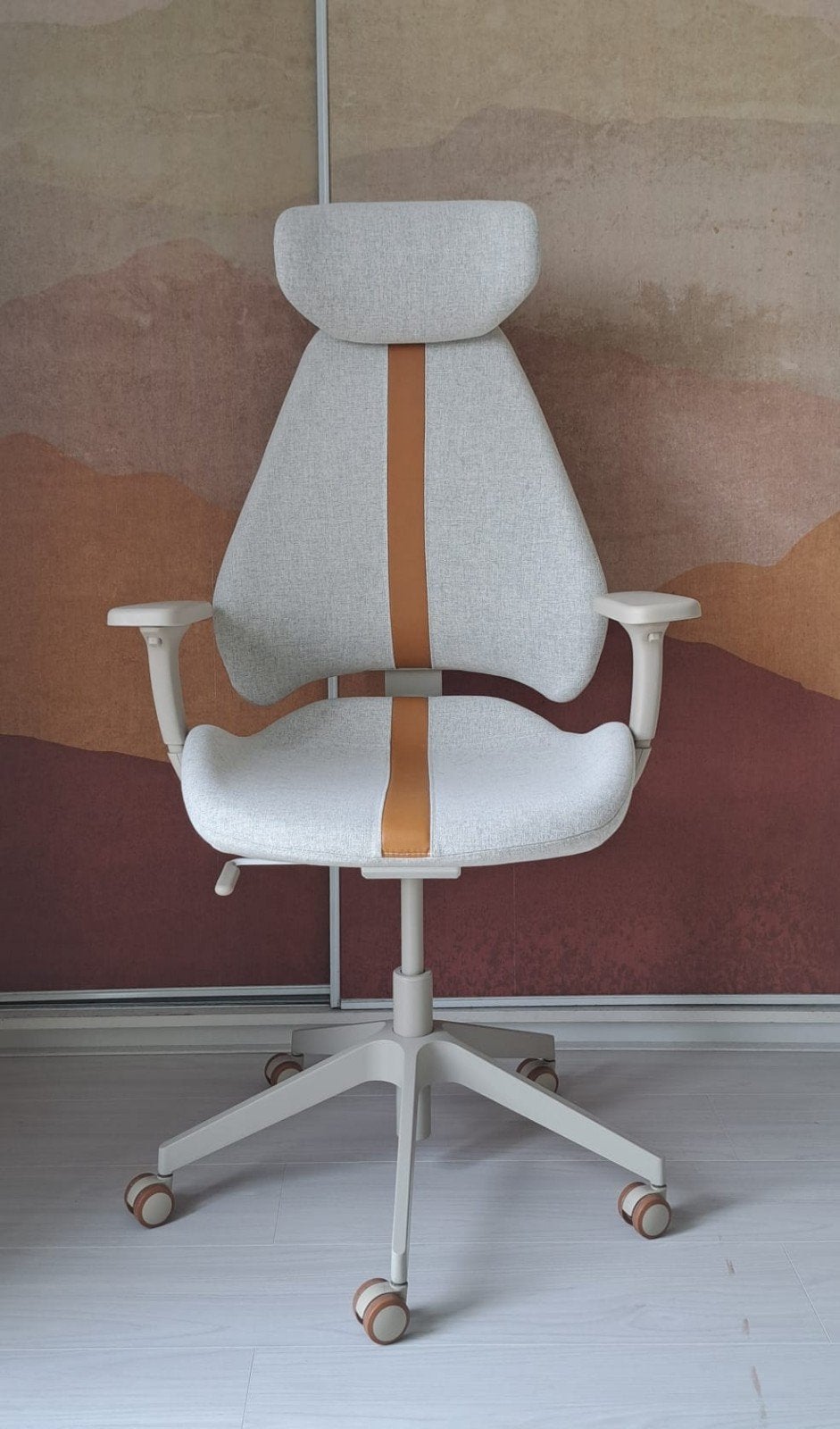 IKEA GRUPPSPEL Ergonomische Bureaustoel/Gamingstoel Beige, Huis en Inrichting, Bureaustoelen, Ophalen, Gaming bureaustoel, Beige