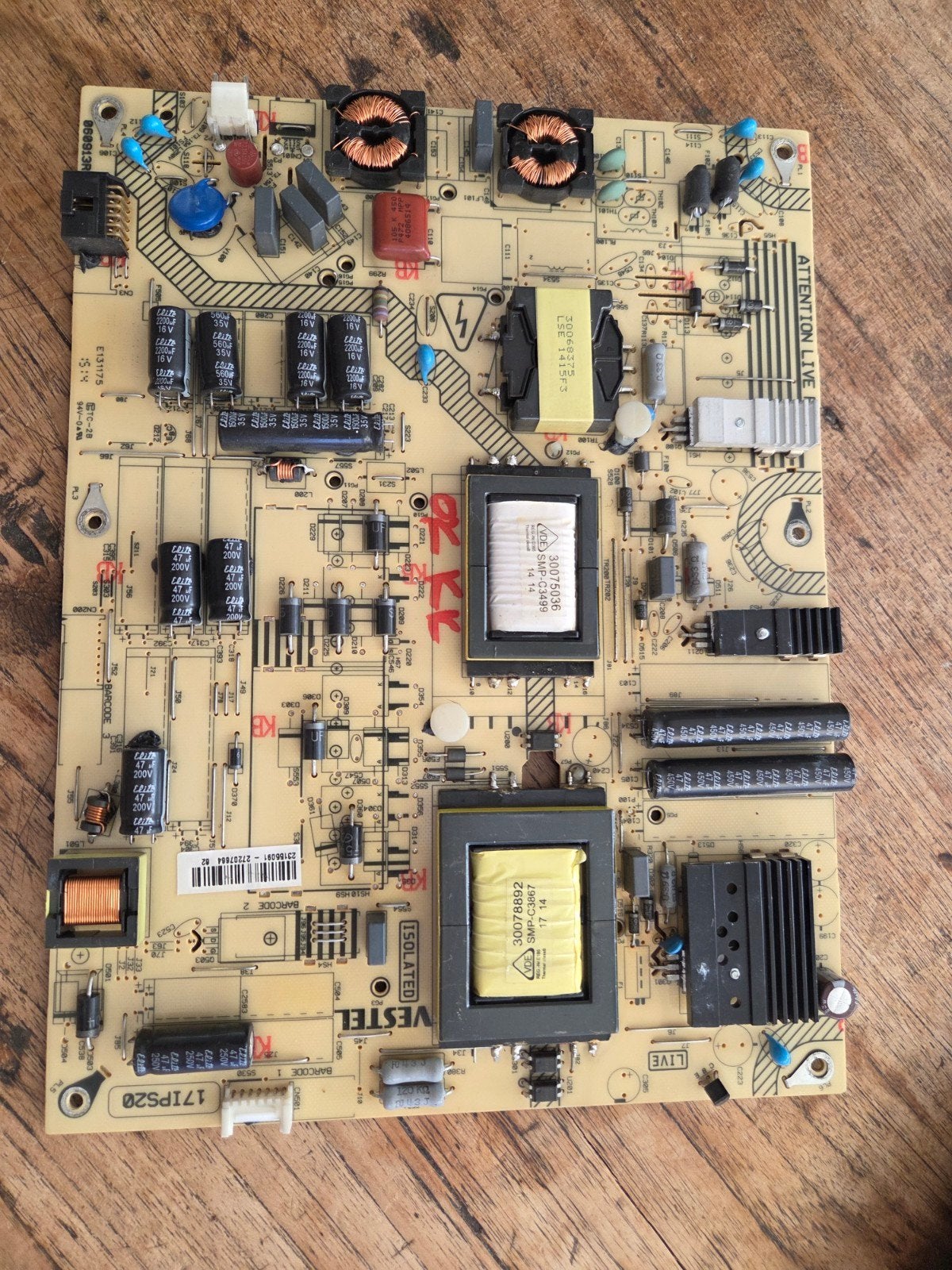 Hitachi 55GWH55 voedingsprint, Ophalen of Verzenden, Overige merken
