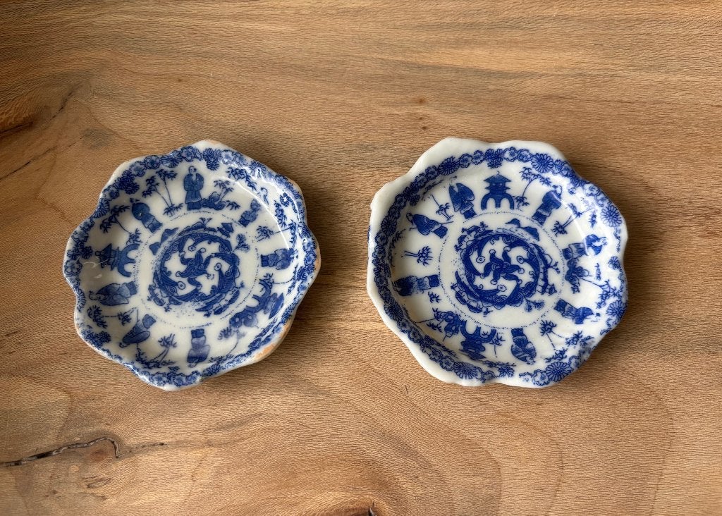 Oude Kleine Chinese Meiji Chinoiserei schaaltjes 8 cm, Antiek en Kunst, Ophalen of Verzenden