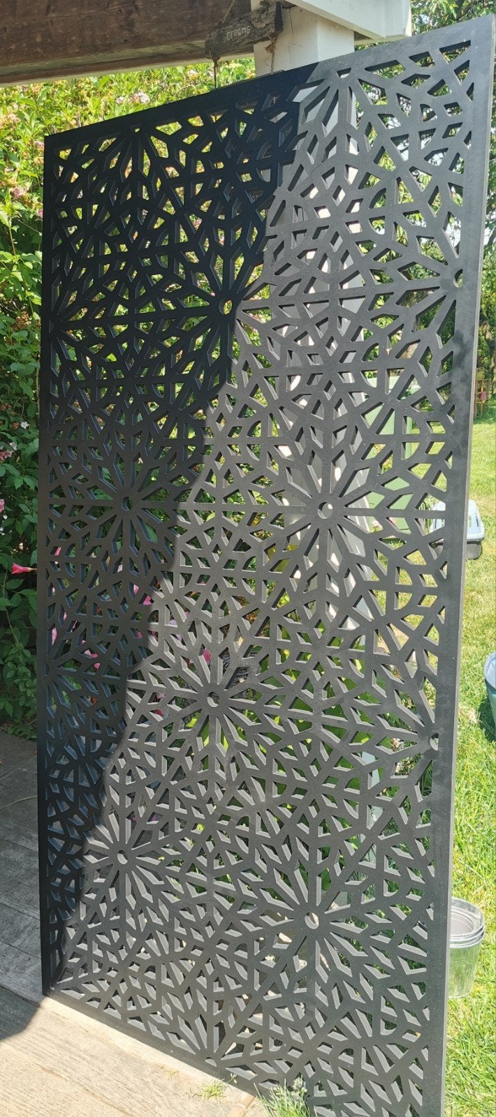 Mooi tuinscherm, zwart 90 x 180 cm, Tuin en Terras, Tuinschermen, Ophalen, Nieuw, 200 cm of meer, 150 tot 200 cm
