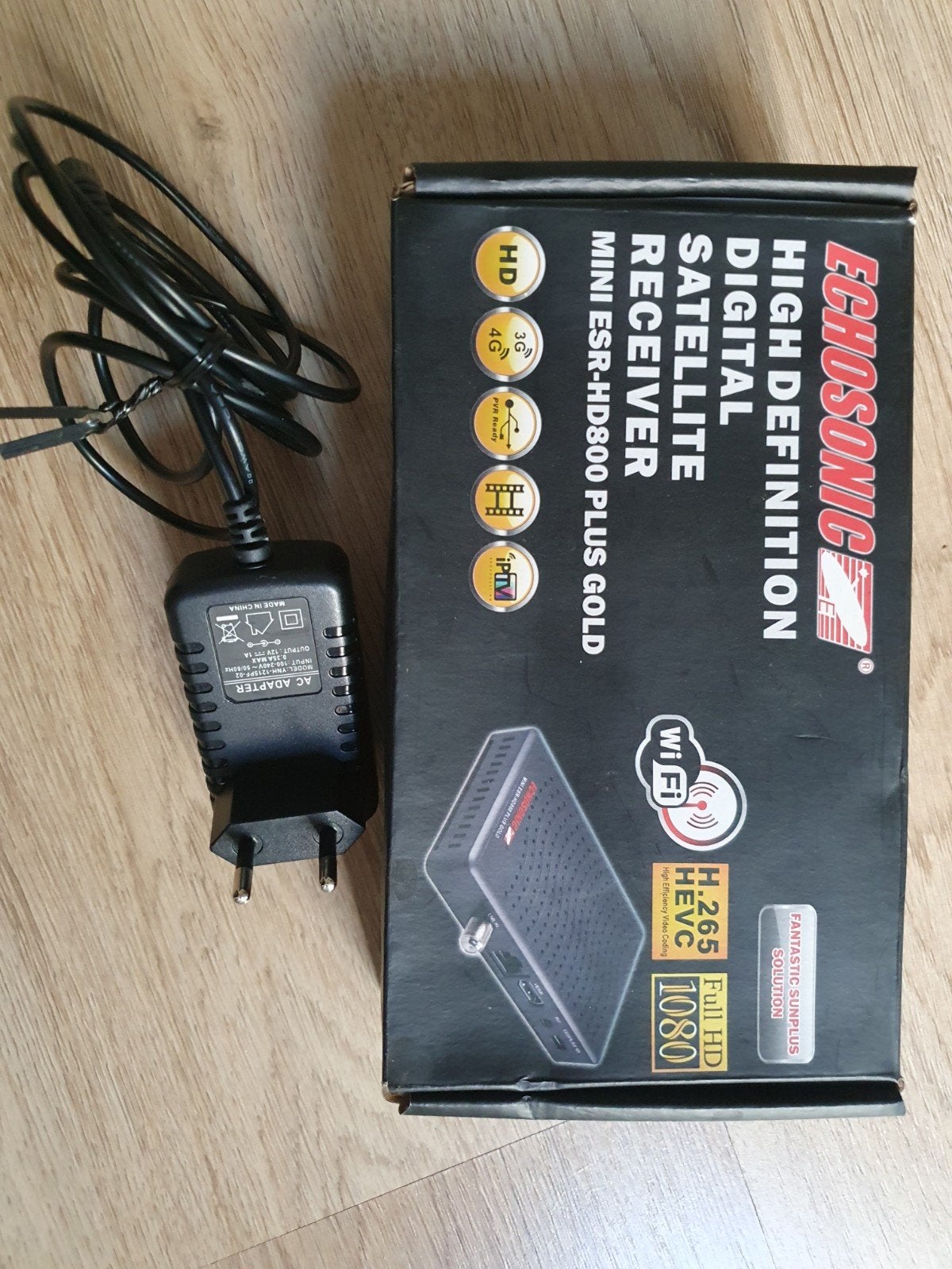 Echosonic Mini ESR-HD800 Plus Gold Satellietontvange, Ophalen of Verzenden, Zo goed als nieuw, Decoder