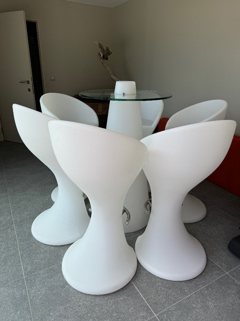 Led Kleurrijke Light Barkruk Tuin / Party, Ophalen, Kunststof, 5 krukken of meer, 60 tot 90 cm