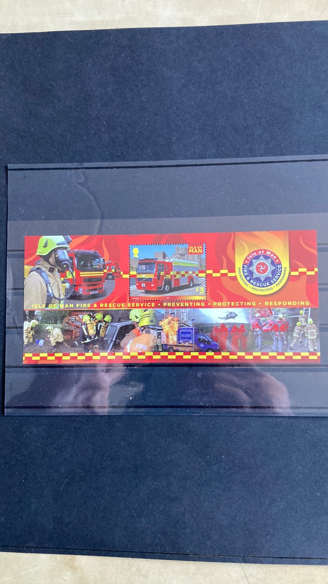 Man blok 87 brandweer auto post fris/1886 A, Ophalen of Verzenden, Auto's
