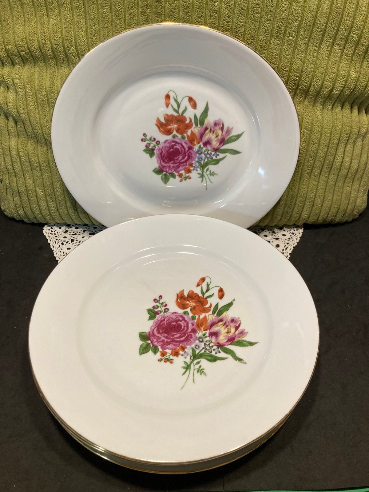 Bord met bloemen, Kahla (120326), Gebruikt, Ophalen of Verzenden, Bord(en), Overige stijlen