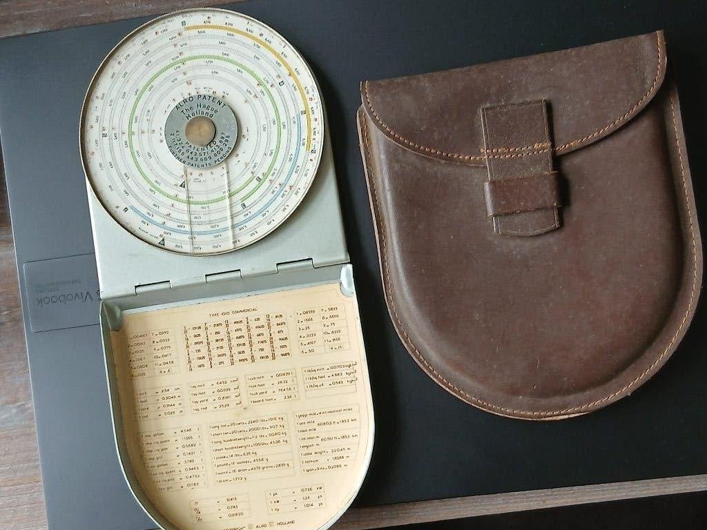 Antiek ALRO  cirkelvormige rekenliniaal Uit 1935, Antiek en Kunst, Antiek | Gereedschap en Instrumenten, Ophalen of Verzenden