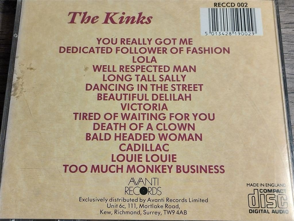 The Kinks - 14 Classic Hits [Recollections], Ophalen of Verzenden, Zo goed als nieuw, Poprock