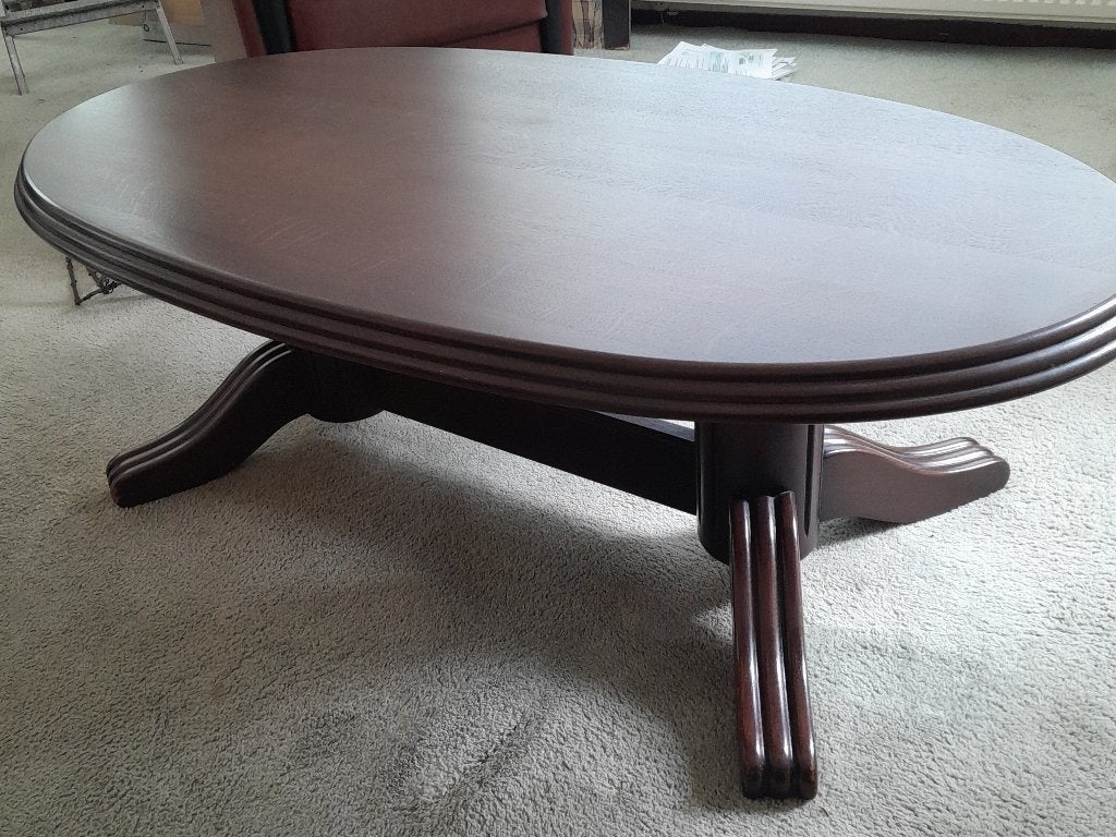 Salontafel ovaal, Huis en Inrichting, Ophalen, 100 tot 150 cm, Klassiek, Eikenhout