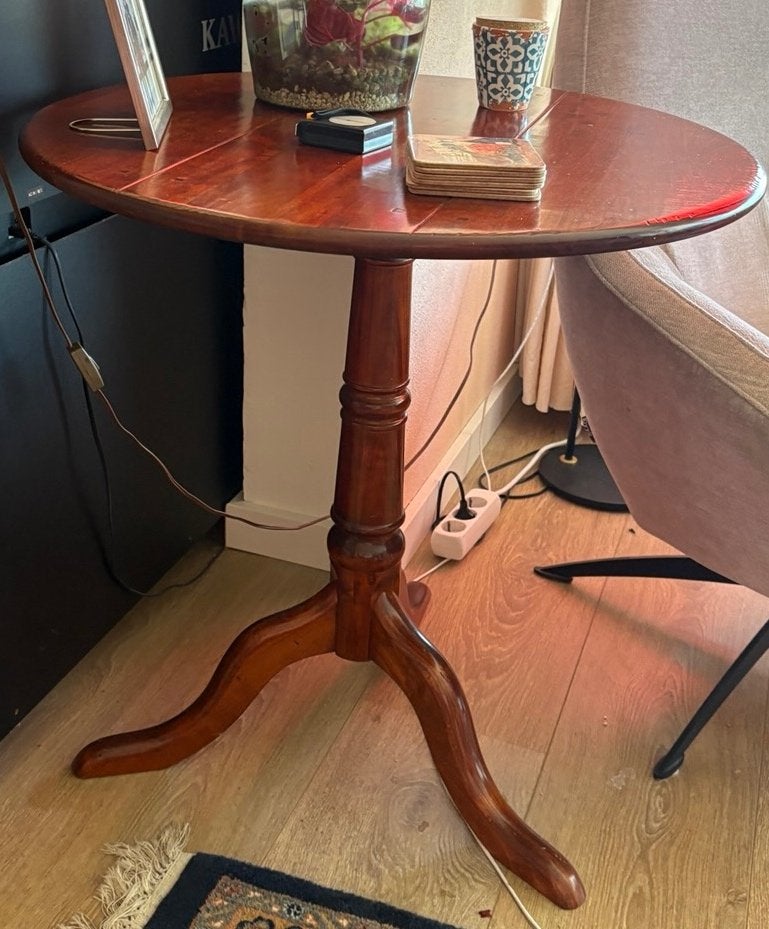 Kersenhouten ronde tafel, Huis en Inrichting, Tafels | Eettafels, Ophalen, Gebruikt, 50 tot 100 cm, Rond