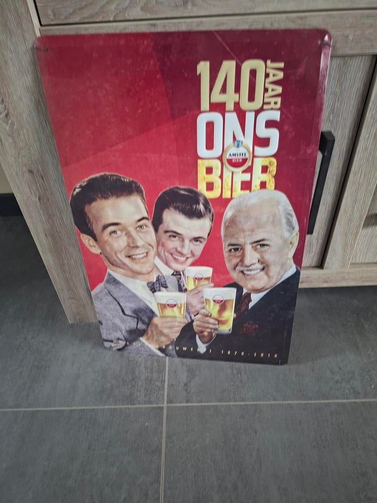 Amstel bier bord, Ophalen of Verzenden, Zo goed als nieuw, Reclamebord