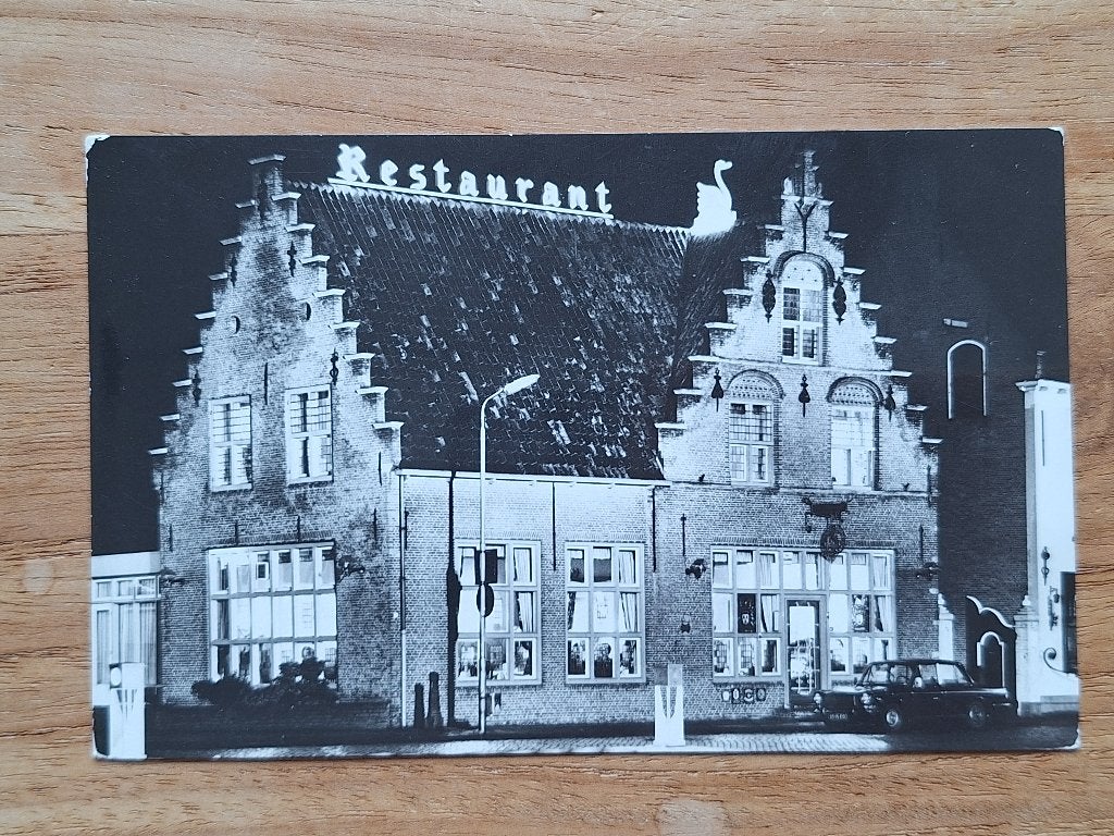 ak Etten Leur restaurant De Zwaan, Verzamelen, Ophalen of Verzenden, 1960 tot 1980, Ongelopen, Noord-Brabant