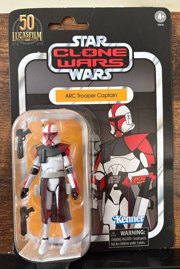 Star Wars Clone Wars 3.75 Inch - Arc Trooper Captain (Red), Ophalen of Verzenden, Nieuw, Actiefiguurtje