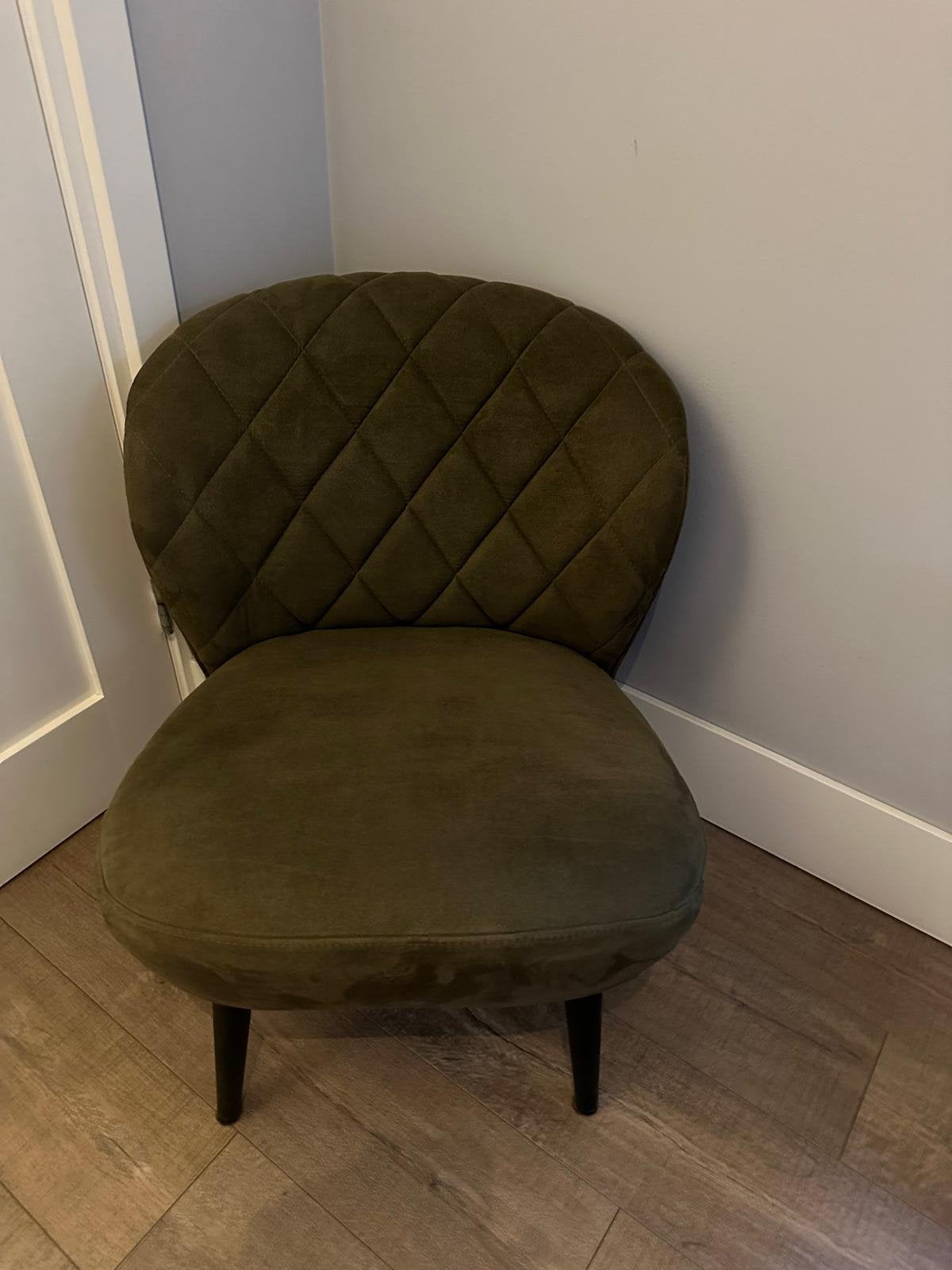Fauteuil Vita - stof - groen, Huis en Inrichting, Fauteuils, Ophalen, 75 tot 100 cm, Zo goed als nieuw, Stof