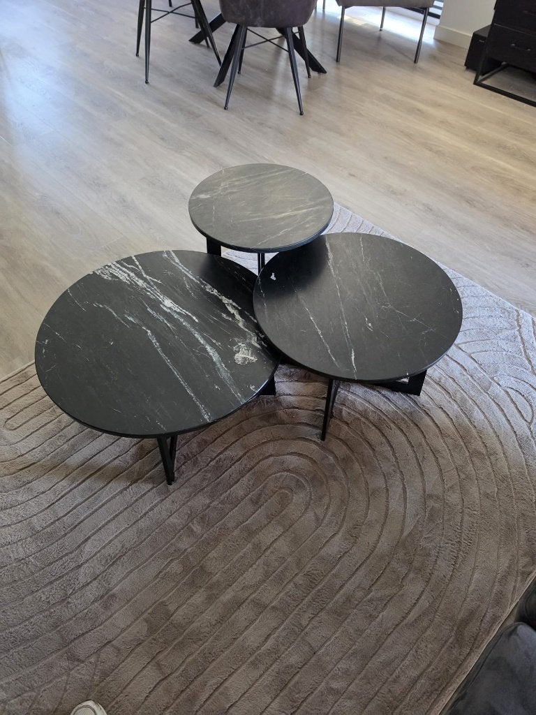Salon tafel set, Ophalen, Gebruikt, 100 tot 150 cm, Rond