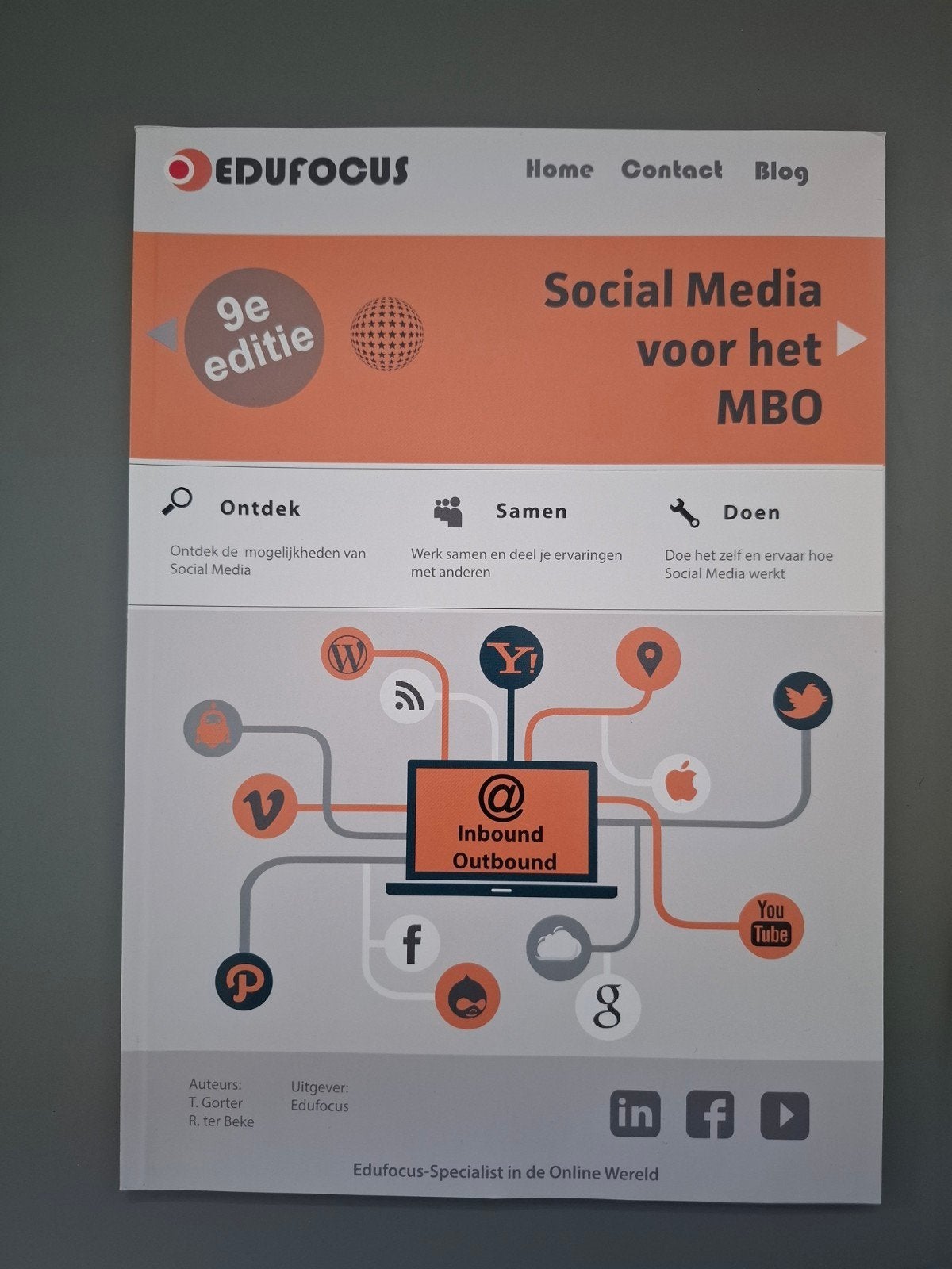 Social Media voor het MBO - 9e editie - Edufocus, Boeken, Verzenden, Zo goed als nieuw, MBO, T. Gorter, R. ter Beke