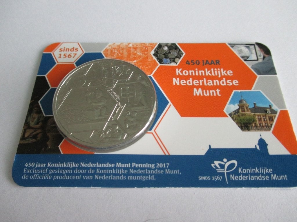 Coincard 450 jaar Kon. Nederlandse Munt 2017, Postzegels en Munten, Penningen en Medailles, Ophalen of Verzenden, Overige materialen