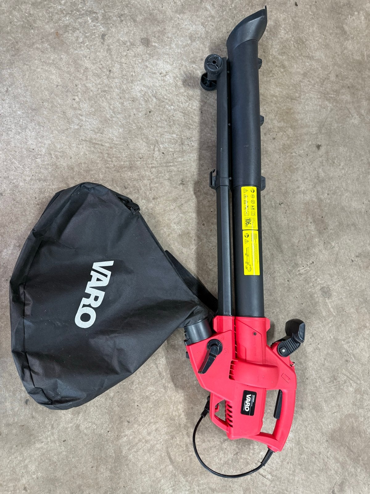 Varo 10069/21 Bladblazer/Bladzuiger met opvangzak, Ophalen, Gebruikt, Handgedragen, Met opvangzak