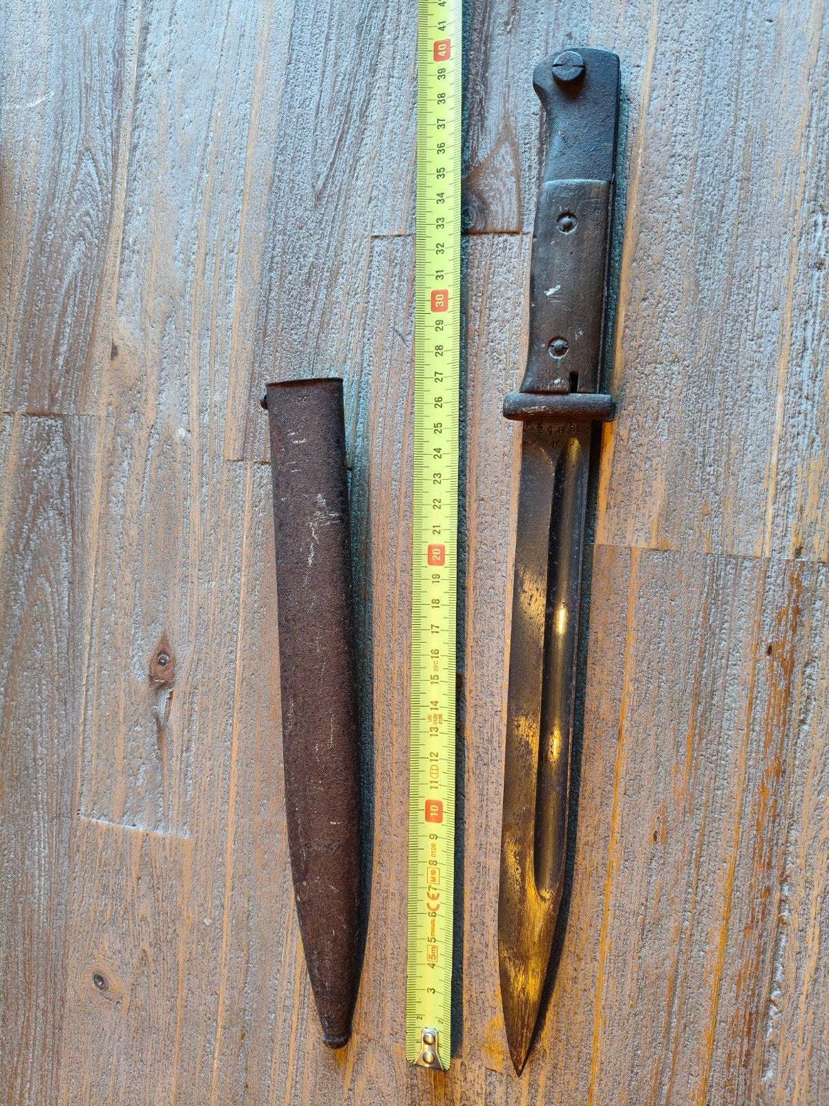 Duitse WO2 98 Bajonet "42, Verzamelen, Ophalen of Verzenden, Landmacht, Duitsland, Mes of Dolk