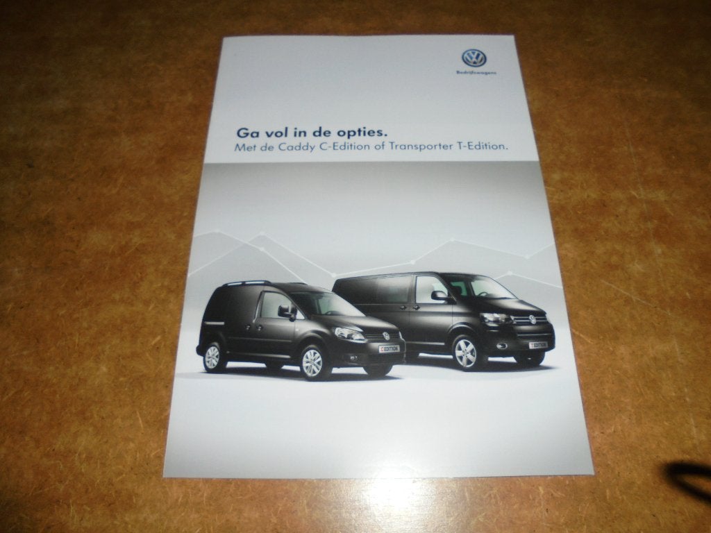 brochure Volkswagen Caddy C-Edition/Transporter T-Edition, Boeken, Ophalen of Verzenden, Nieuw, Volkswagen