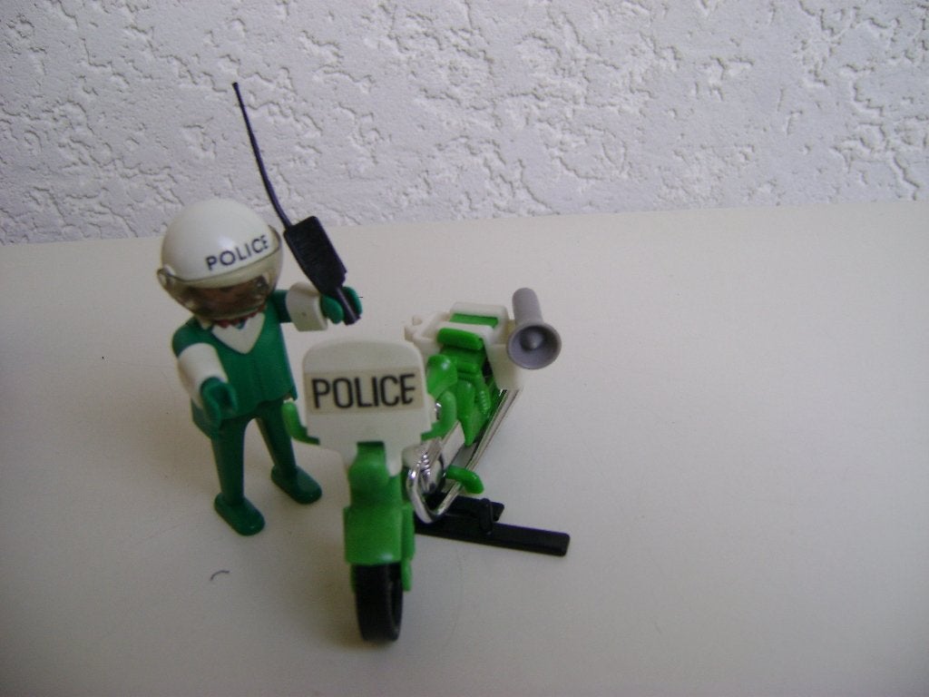 playmobiel motor agent politie motor megafoon op standdaard, Ophalen of Verzenden, Zo goed als nieuw