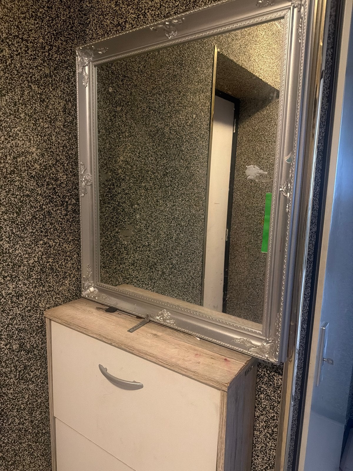 Schoenenkast met 3 vakken - wit met houtlook, Ophalen of Verzenden, Gebruikt