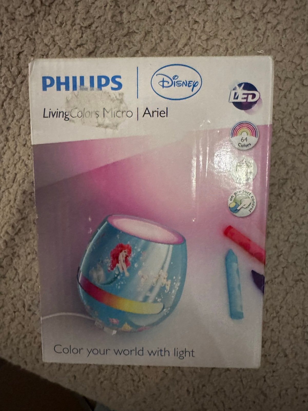 Philips Disney LivingColors Micro Ariel LED-lamp, Philips, Meerkleurig, Nieuw, Ophalen of Verzenden