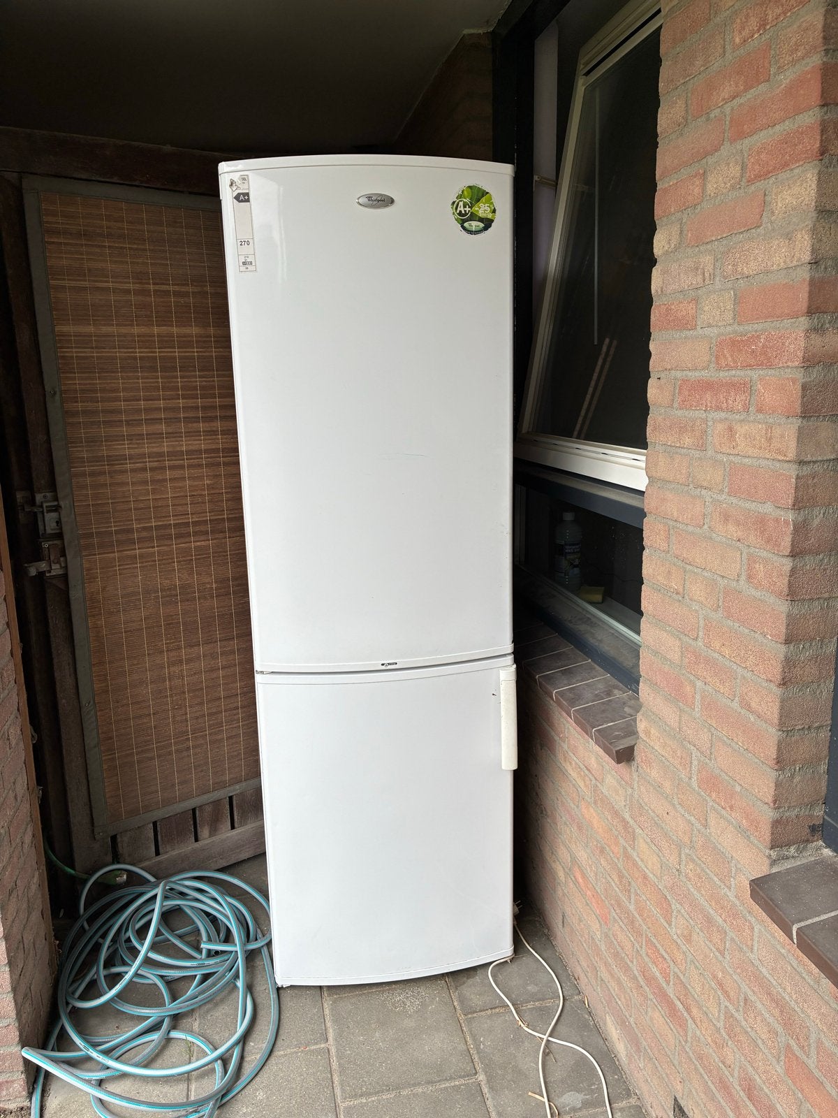 Whirlpool Koelkast met aparte vriezer A+ 270L, Ophalen, Gebruikt, 200 liter of meer, 60 cm of meer