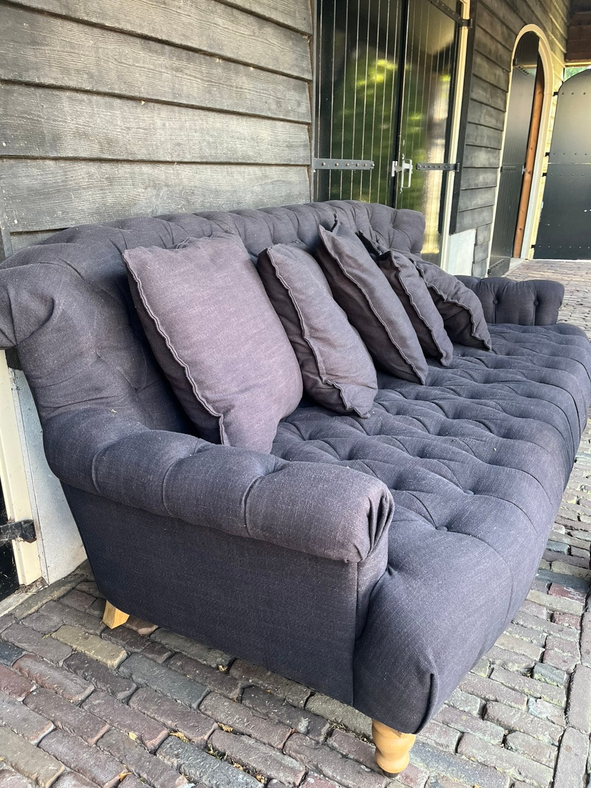 3,5 zits bank - landelijk/brocante, Gebruikt, Minder dan 75 cm, 150 tot 200 cm, Driepersoons