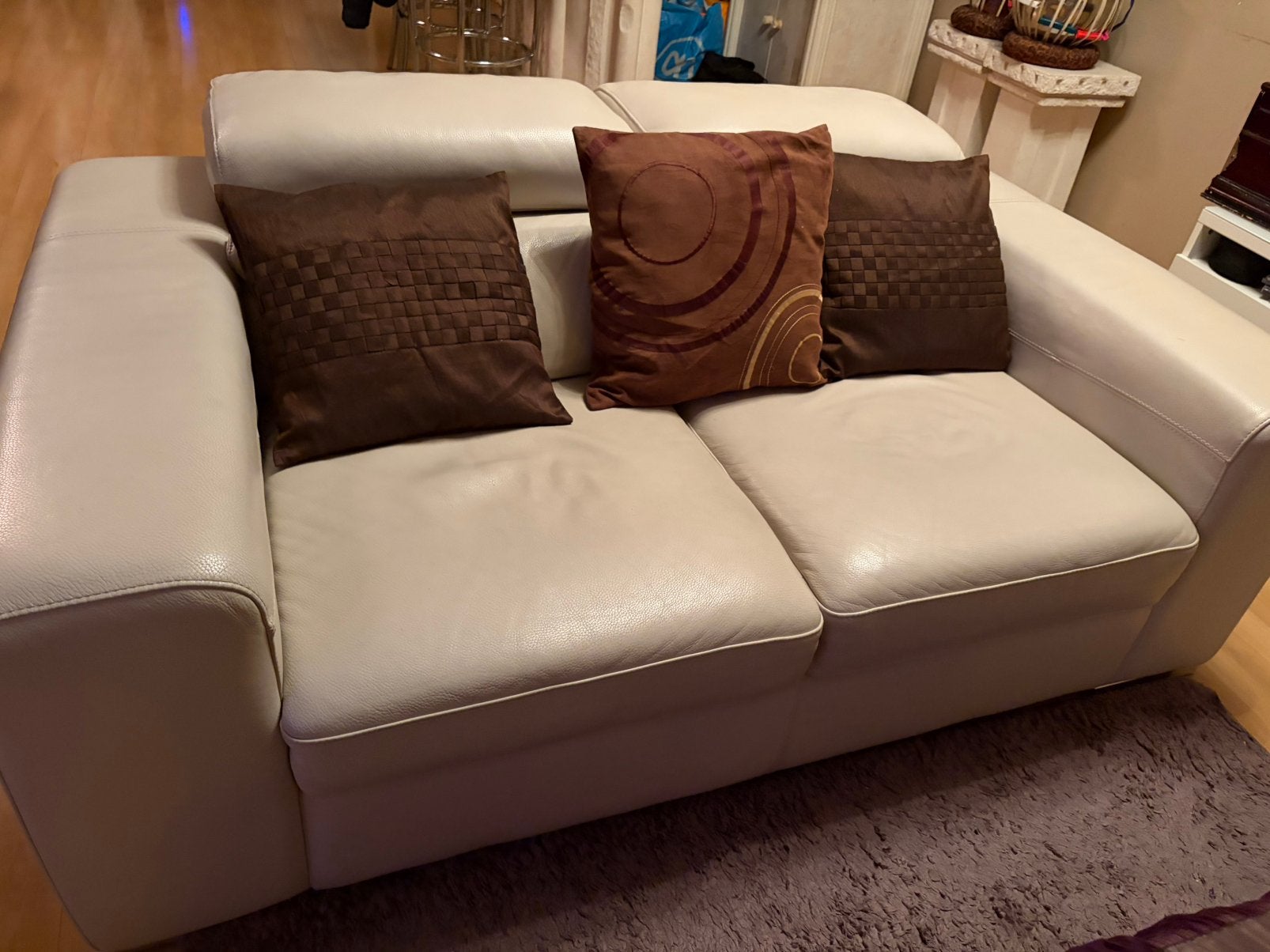 Luxe leren hoekbank – uitschuifbare zittingen & verstelbare, Huis en Inrichting, Ophalen, Leer, Zo goed als nieuw, 150 cm of meer
