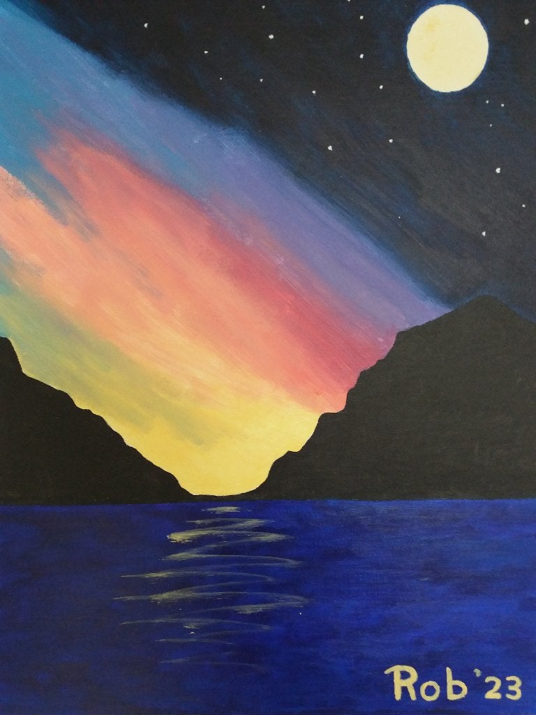 abstract schilderij , zelf geschilderd, Ophalen